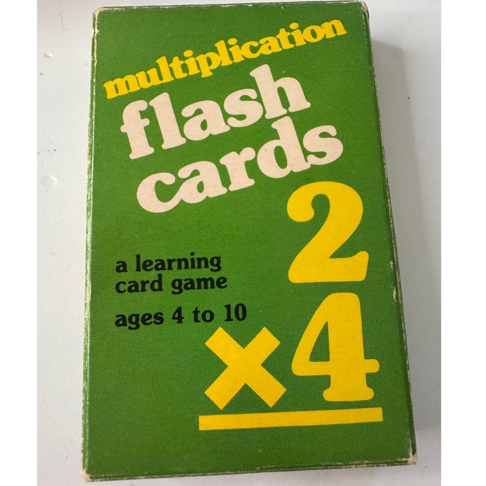 Vintage 1960s Warren Multiplication Flash Cards No 457 Made in USA